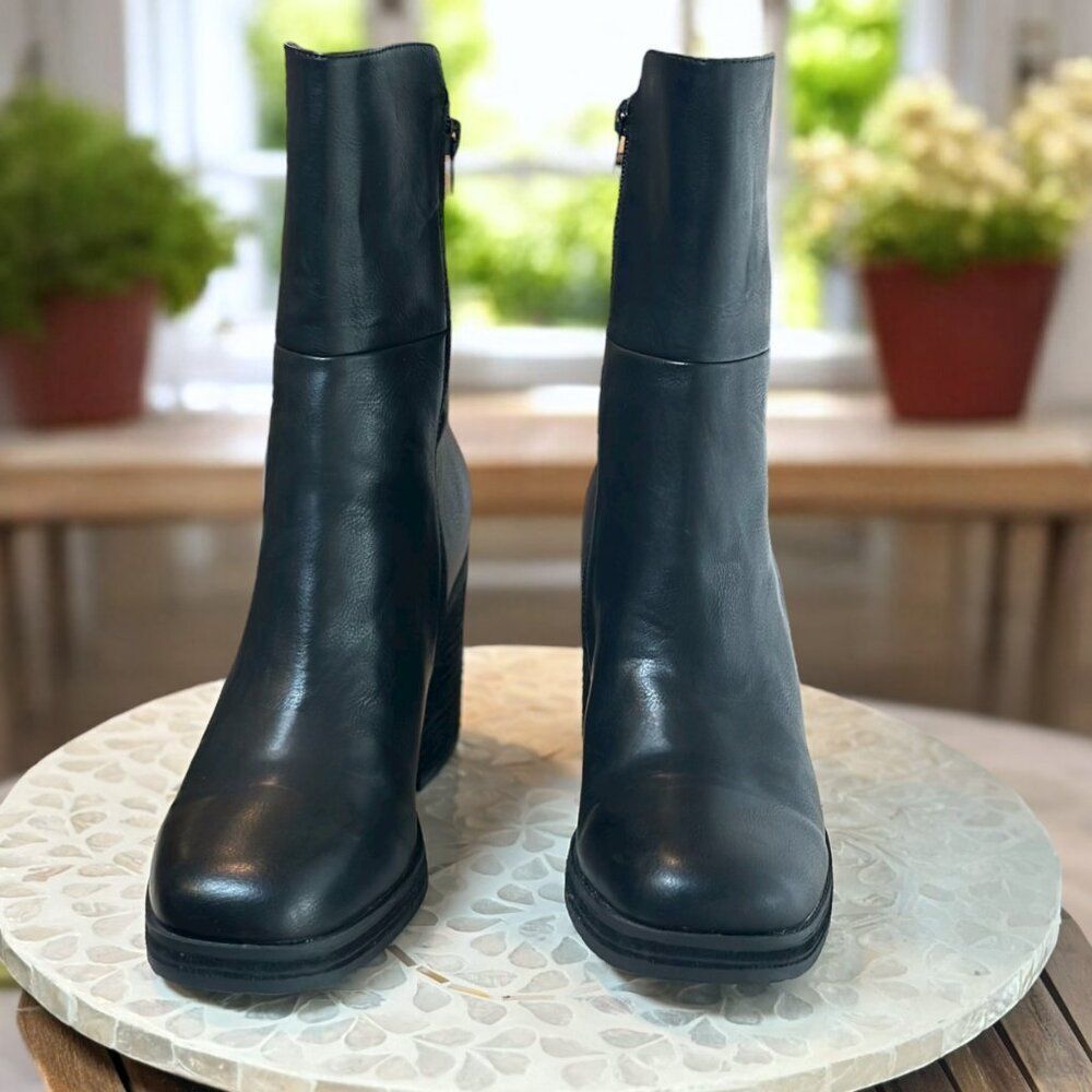 Kork-Ease Korks Moergan Black Block Heel Ankle Boots  Womens 10 - Picture 5 of 13